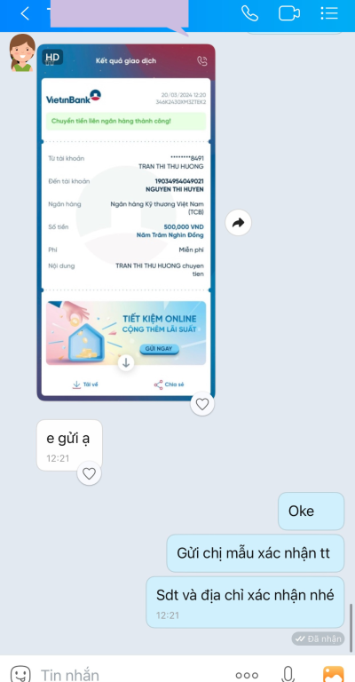 feedback của khách hàng